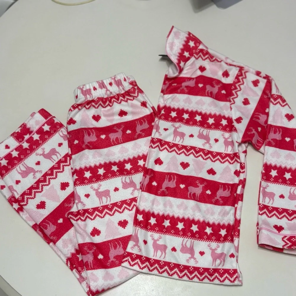 PJ & PRESENTS CHRISTMAS PAJAMA SET LITTLE GIRL size 10/12